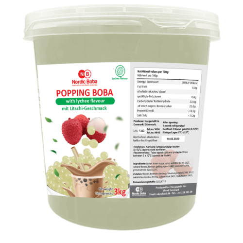 Popping Boba litši maitselised mullipärlid 3200g