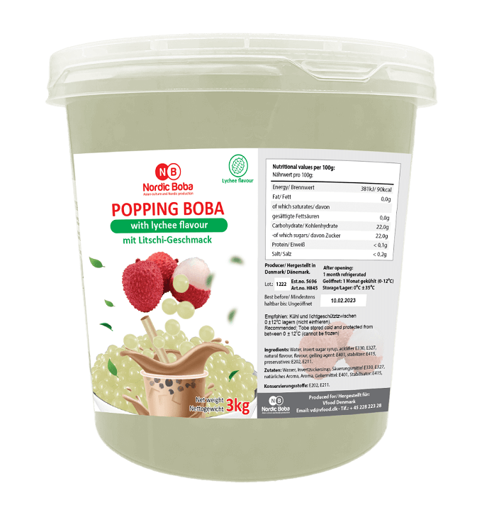 Popping Boba litši maitselised mullipärlid 3200g